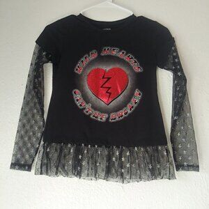 Arizona Jeans Company girl's size M 10/12 black and red top
